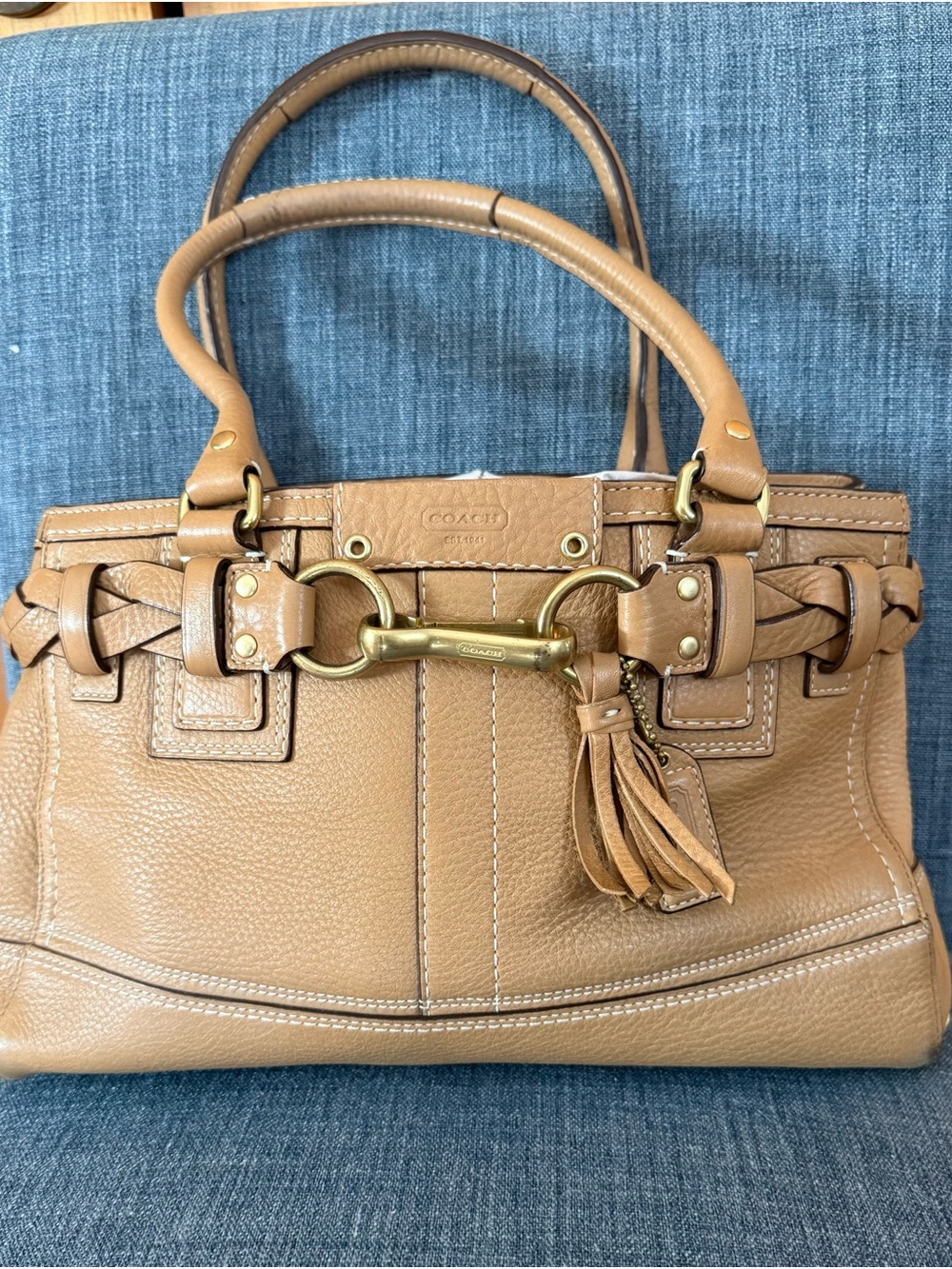 Vintage COACH Hamptons Pebbled Leather Purse